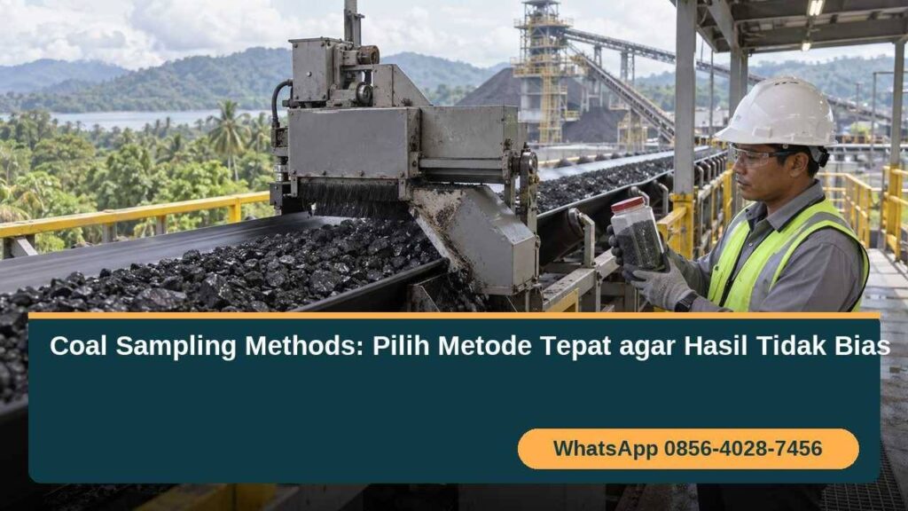 Coal sampling methods pada conveyor batubara dengan alat sampler dan tim quality control