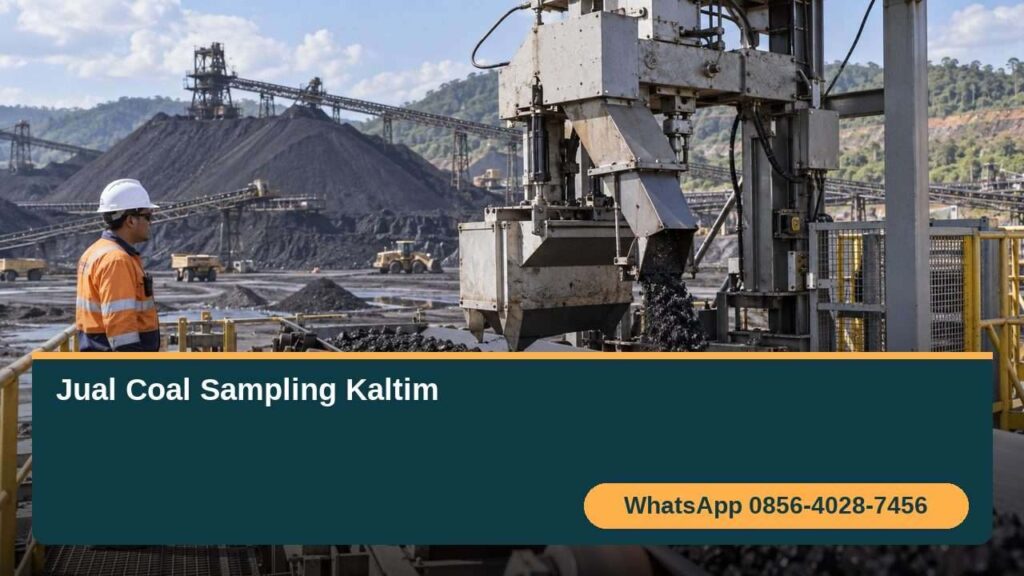Jual coal sampling Kaltim berupa mechanical coal sampler pada conveyor tambang batubara